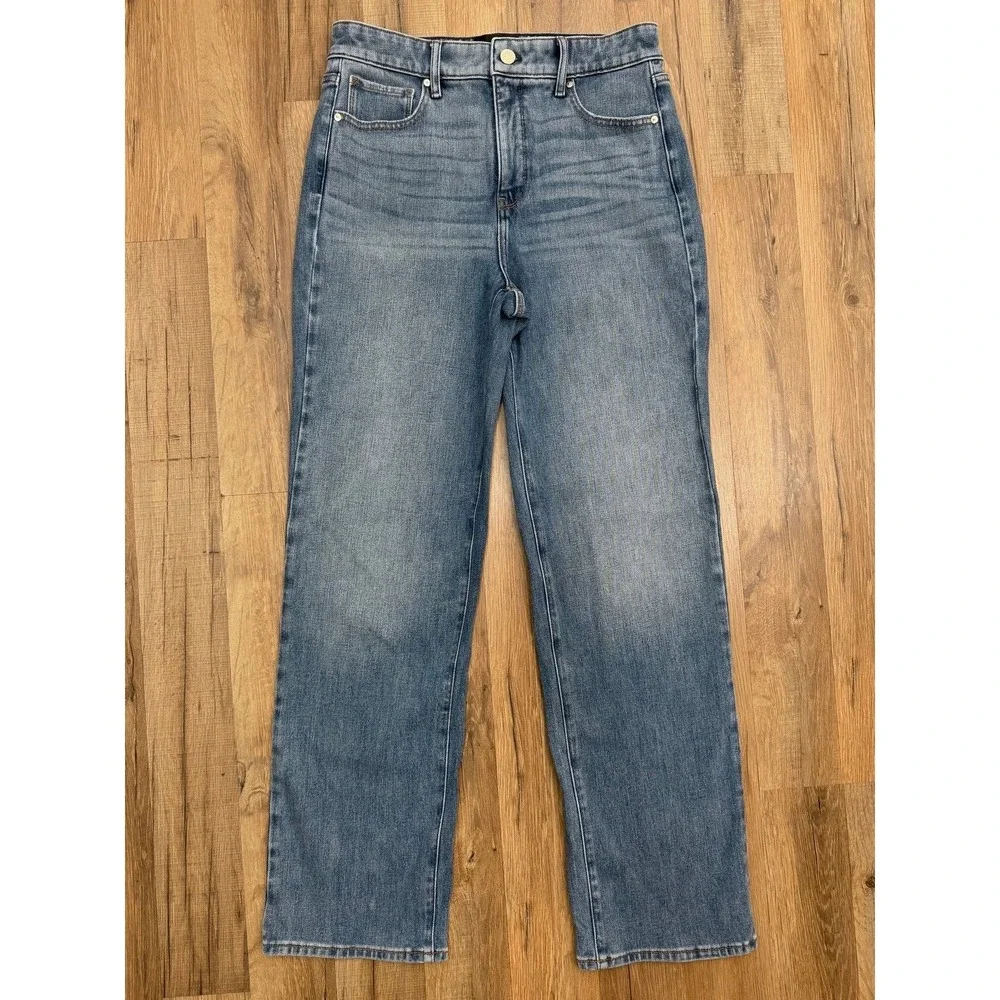 White House Black Market Jeans 6 Extra High Rise‎ Relaxed Straight Blue